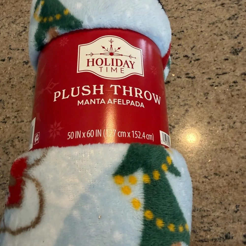 adidas Holiday Plush Throw Blanket - Festive Green and Red